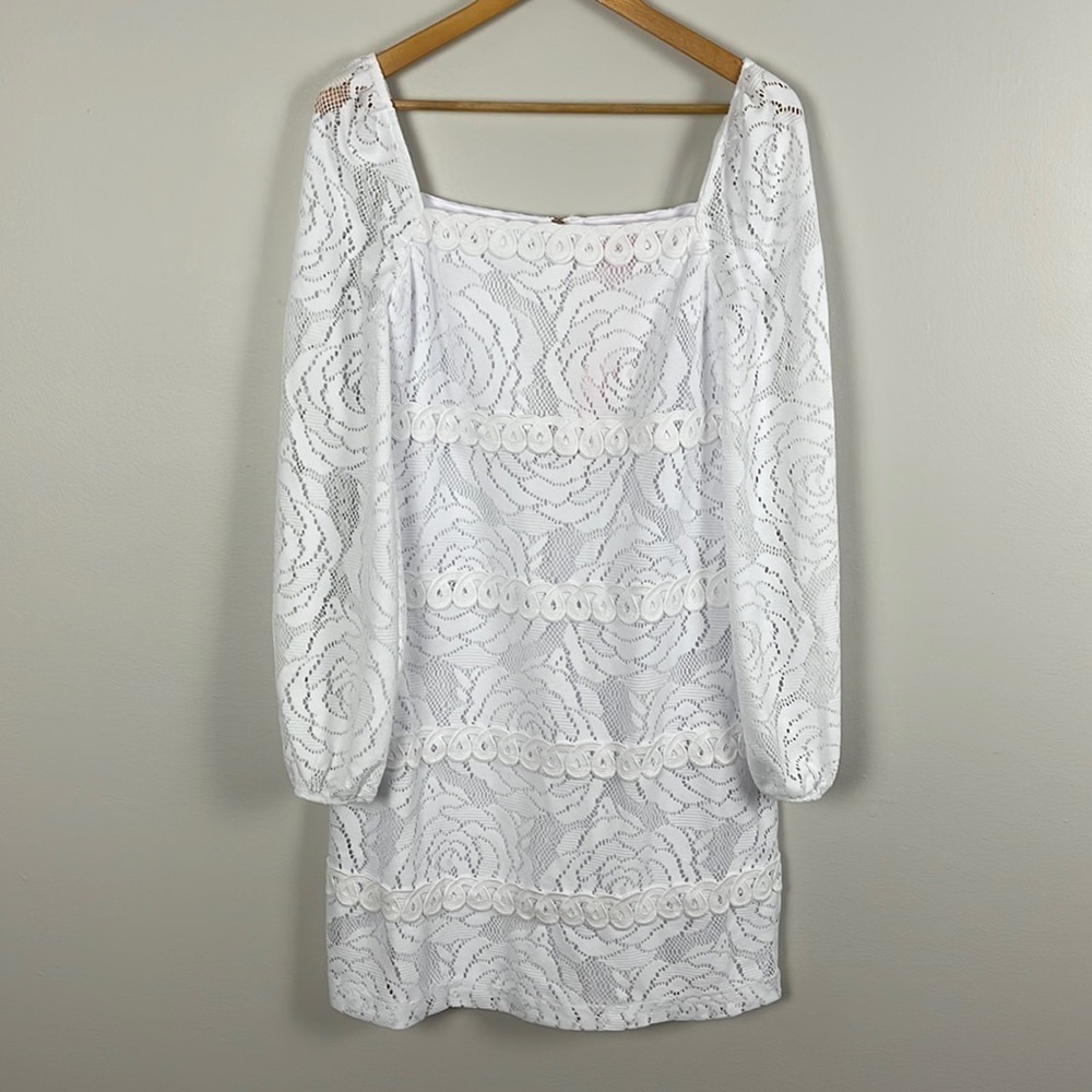Lilly Pulitzer Zoella Dress. Bungalow Blossom Lace. Size 10.